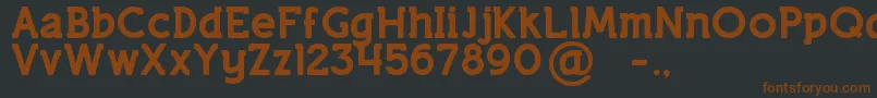 LifestyleMarkerM54-fontti – ruskeat fontit mustalla taustalla