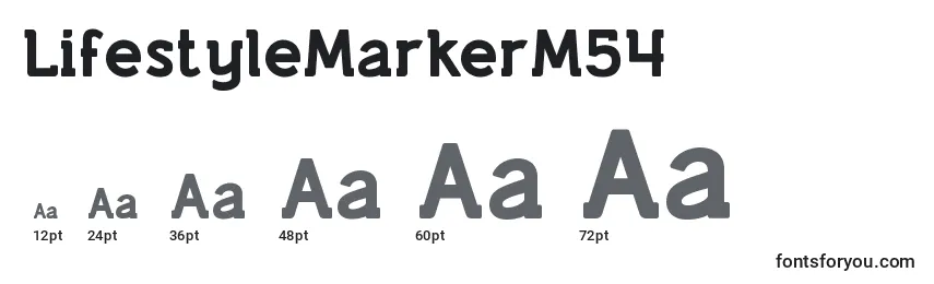 Размеры шрифта LifestyleMarkerM54