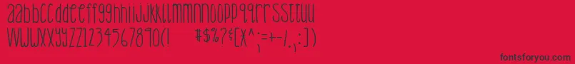 Шрифт DjbLemonHead – чёрные шрифты на красном фоне