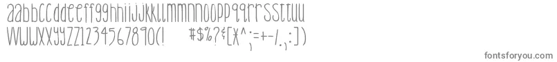 DjbLemonHead-fontti – harmaat kirjasimet valkoisella taustalla