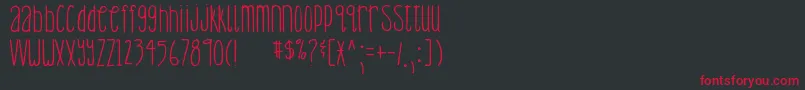 DjbLemonHead Font – Red Fonts on Black Background
