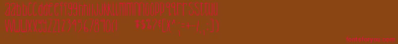 DjbLemonHead Font – Red Fonts on Brown Background