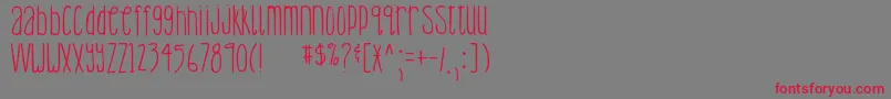 DjbLemonHead Font – Red Fonts on Gray Background
