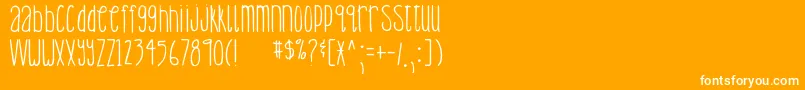 Шрифт DjbLemonHead – белые шрифты на оранжевом фоне