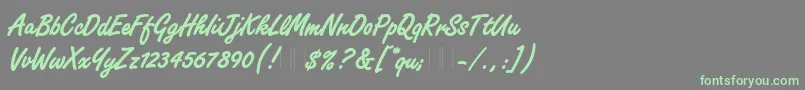 FreestyleScriptBoldPlain Font – Green Fonts on Gray Background