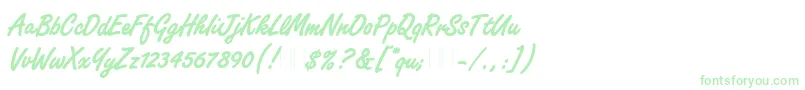 FreestyleScriptBoldPlain Font – Green Fonts on White Background