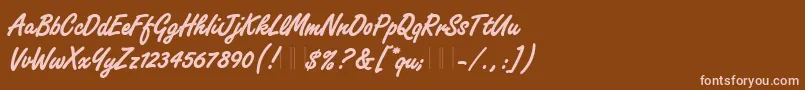 FreestyleScriptBoldPlain Font – Pink Fonts on Brown Background