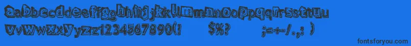 VerdyEvo Font – Black Fonts on Blue Background