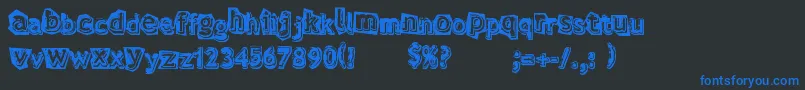 VerdyEvo Font – Blue Fonts on Black Background