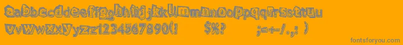 VerdyEvo-Schriftart – Graue Schriften auf orangefarbenem Hintergrund