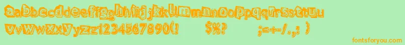 VerdyEvo Font – Orange Fonts on Green Background