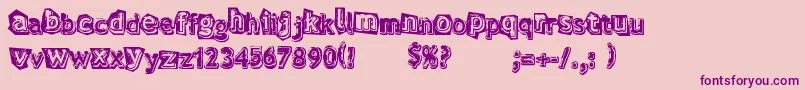 VerdyEvo-Schriftart – Violette Schriften auf rosa Hintergrund