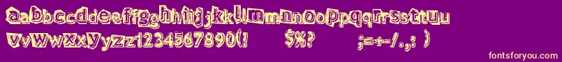 VerdyEvo Font – Yellow Fonts on Purple Background