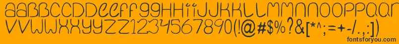 QuietInfinity Font – Black Fonts on Orange Background