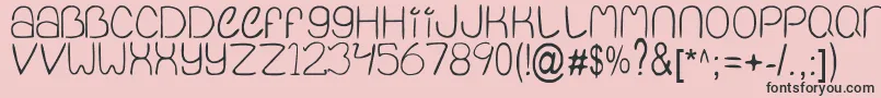 QuietInfinity Font – Black Fonts on Pink Background