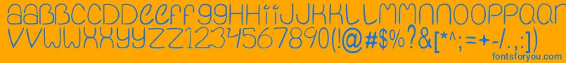 QuietInfinity Font – Blue Fonts on Orange Background