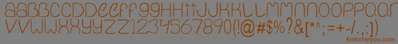 QuietInfinity Font – Brown Fonts on Gray Background