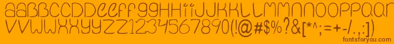QuietInfinity Font – Brown Fonts on Orange Background