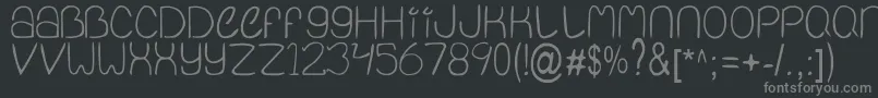 QuietInfinity Font – Gray Fonts on Black Background