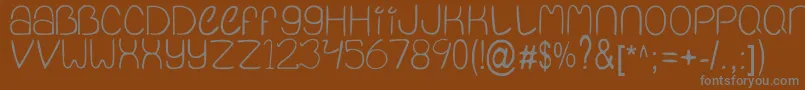 QuietInfinity Font – Gray Fonts on Brown Background