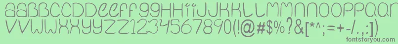 QuietInfinity Font – Gray Fonts on Green Background