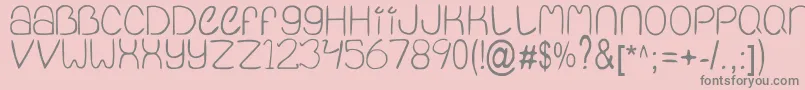 QuietInfinity Font – Gray Fonts on Pink Background