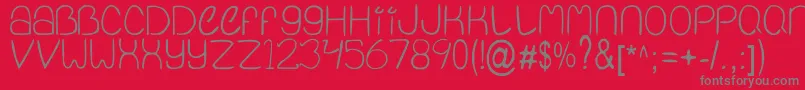 Weitere Informationen zur QuietInfinity-Schriftart QuietInfinity-Schriftart – Graue Schriften auf rotem Hintergrund