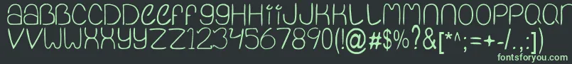 QuietInfinity Font – Green Fonts on Black Background