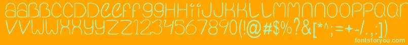 QuietInfinity Font – Green Fonts on Orange Background