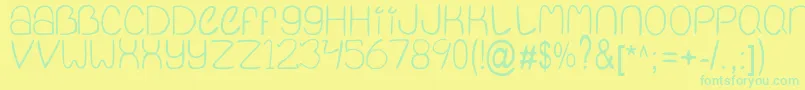 QuietInfinity Font – Green Fonts on Yellow Background