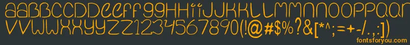 QuietInfinity Font – Orange Fonts on Black Background