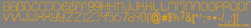 QuietInfinity Font – Orange Fonts on Gray Background