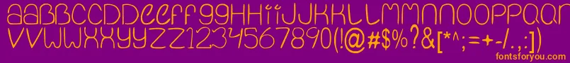 QuietInfinity Font – Orange Fonts on Purple Background