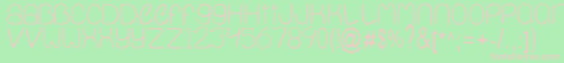 QuietInfinity Font – Pink Fonts on Green Background