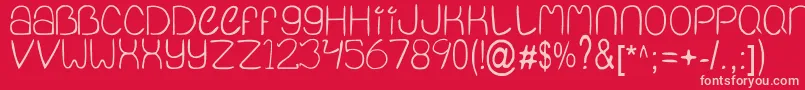 QuietInfinity Font – Pink Fonts on Red Background