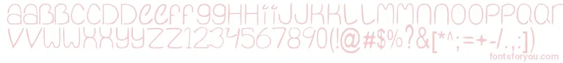 QuietInfinity Font – Pink Fonts on White Background