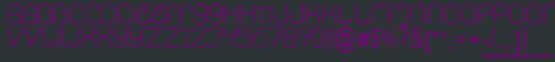 QuietInfinity-fontti – violetit fontit mustalla taustalla