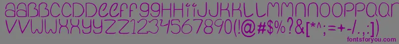 QuietInfinity-fontti – violetit fontit harmaalla taustalla