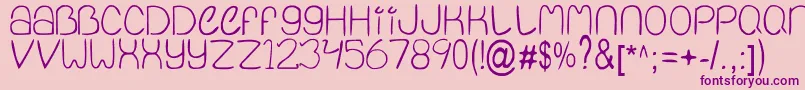 QuietInfinity Font – Purple Fonts on Pink Background