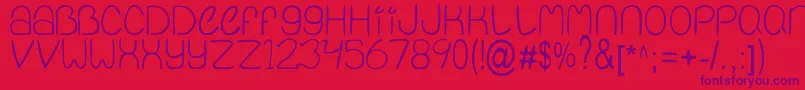 QuietInfinity Font – Purple Fonts on Red Background