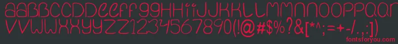 QuietInfinity Font – Red Fonts on Black Background