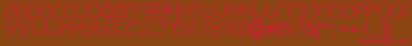 QuietInfinity Font – Red Fonts on Brown Background