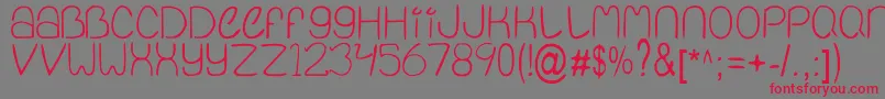 QuietInfinity Font – Red Fonts on Gray Background