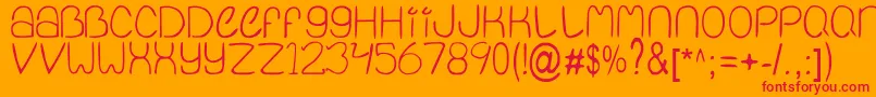 QuietInfinity Font – Red Fonts on Orange Background