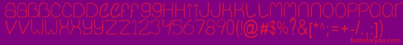 QuietInfinity Font – Red Fonts on Purple Background