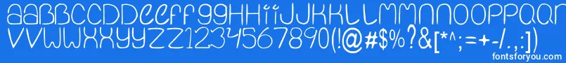 QuietInfinity Font – White Fonts on Blue Background