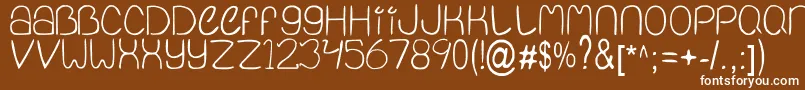 QuietInfinity Font – White Fonts on Brown Background