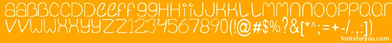QuietInfinity Font – White Fonts on Orange Background