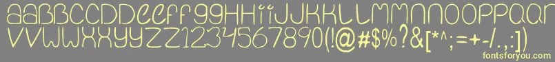 QuietInfinity Font – Yellow Fonts on Gray Background