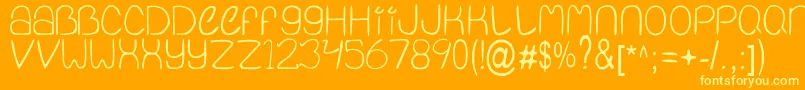 QuietInfinity Font – Yellow Fonts on Orange Background